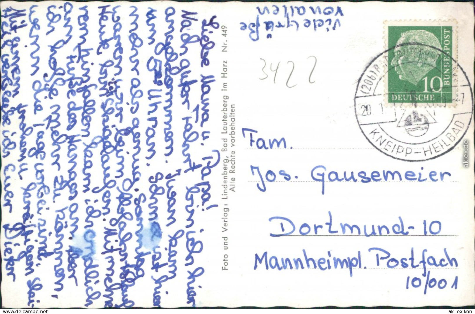 Ansichtskarte Bad Lauterberg Im Harz Panorama-Ansicht 1969 - Bad Lauterberg