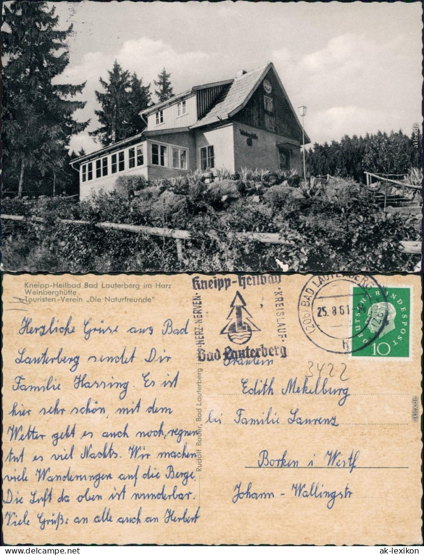 Ansichtskarte Bad Lauterberg Im Harz Weinberghütte 1961 - Bad Lauterberg