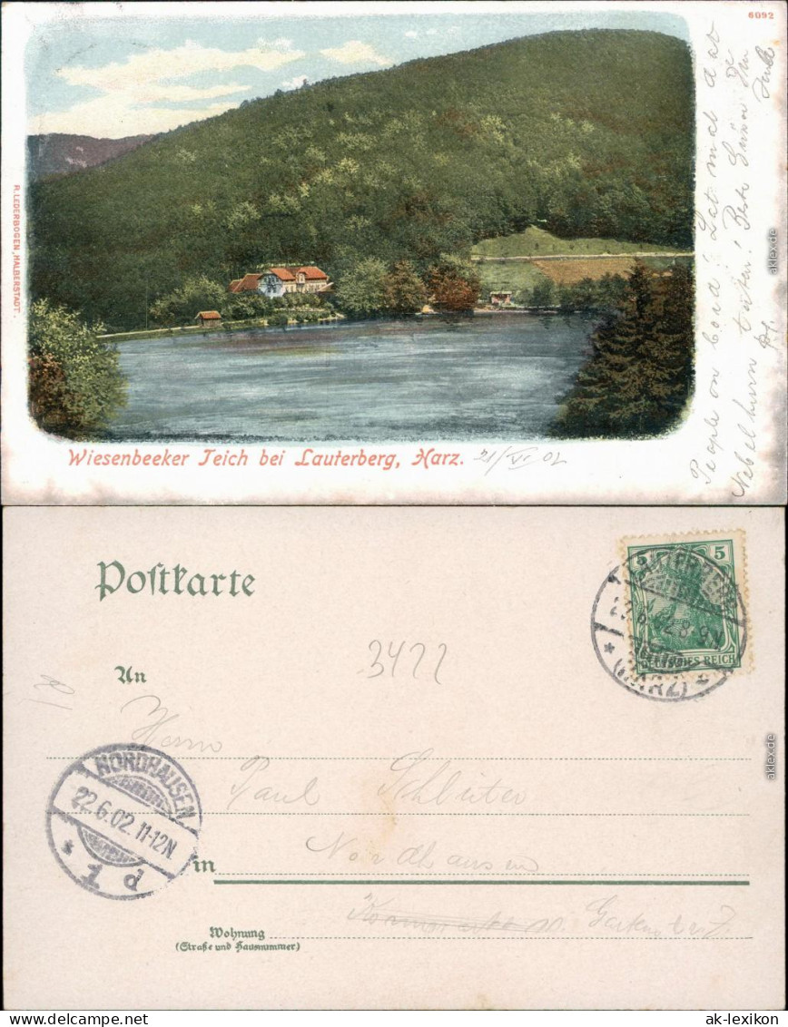 Ansichtskarte Bad Lauterberg Im Harz Restauration - Wiesenbeeker Teich 1902  - Bad Lauterberg