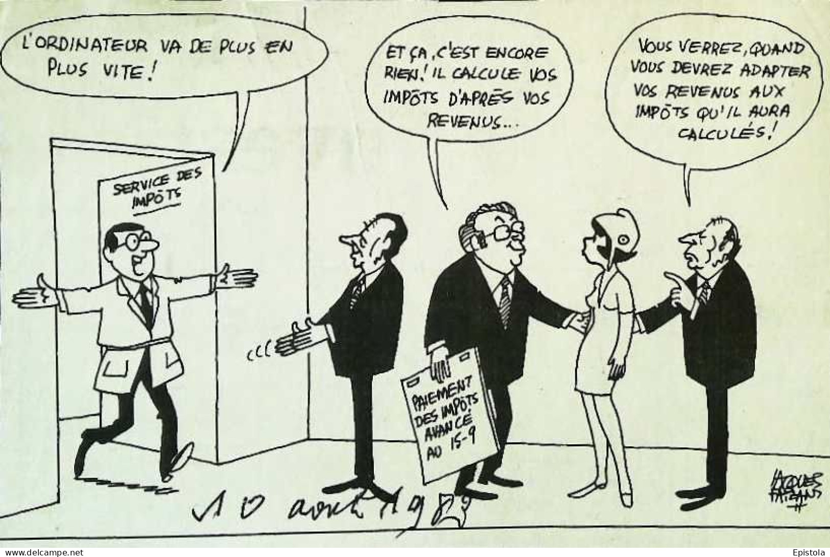 ► Coupure De Presse  Quotidien Le Figaro Jacques Faisant 1983  Service Des Impots Ordinateur - 1950 - Heute
