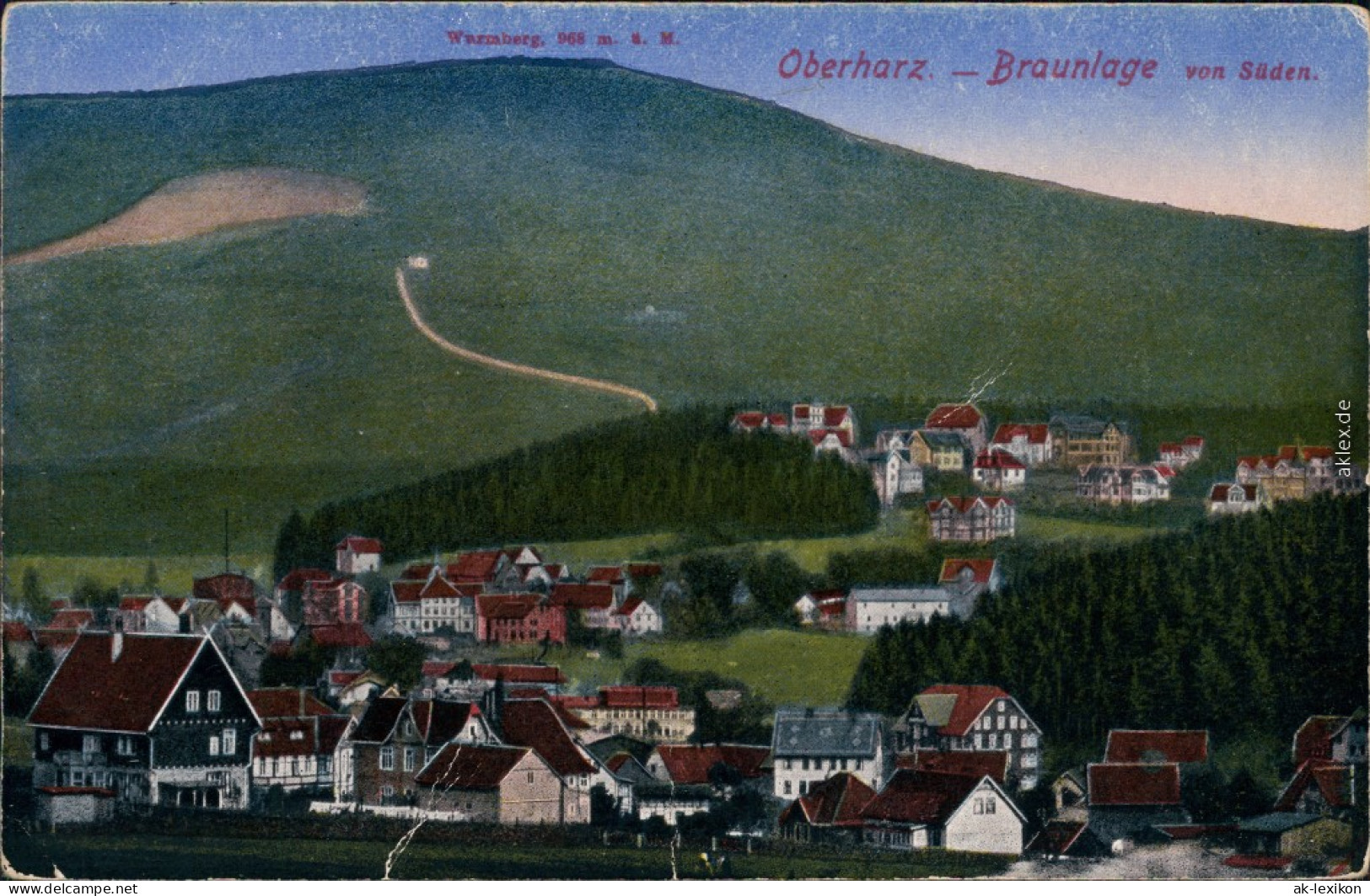 Ansichtskarte Braunlage Panorama-Ansicht 1913 - Braunlage