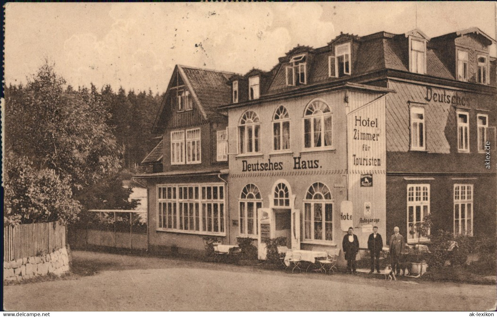 Ansichtskarte Braunlage Partie Am Hotel Deutsches Haus 1922  - Braunlage