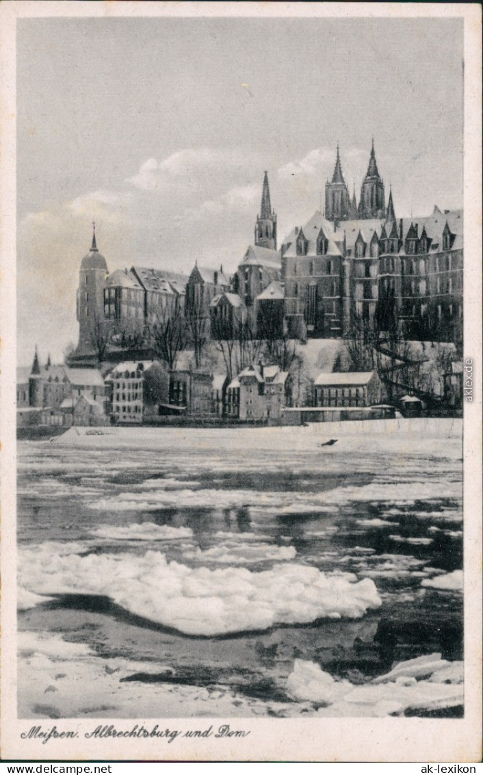 Ansichtskarte Meißen Schloss Albrechtsburg Im Winter 1964 - Meissen