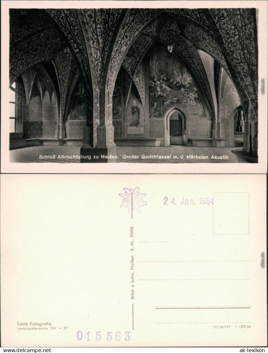 Ansichtskarte Meißen Schloss Albrechtsburg - Großer Gerichtssaal 1964 - Meissen