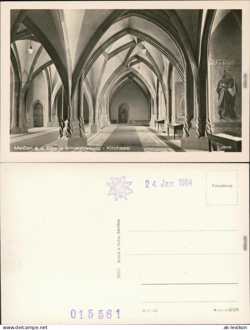 Ansichtskarte Meißen Schloss Albrechtsburg - Kirchsaal 1964 - Meissen