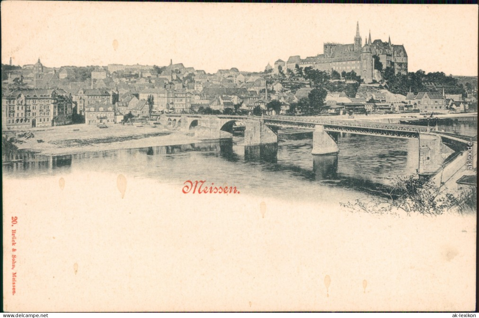 Ansichtskarte Meißen Panorama-Ansicht Mit Brücke 1918 - Meissen