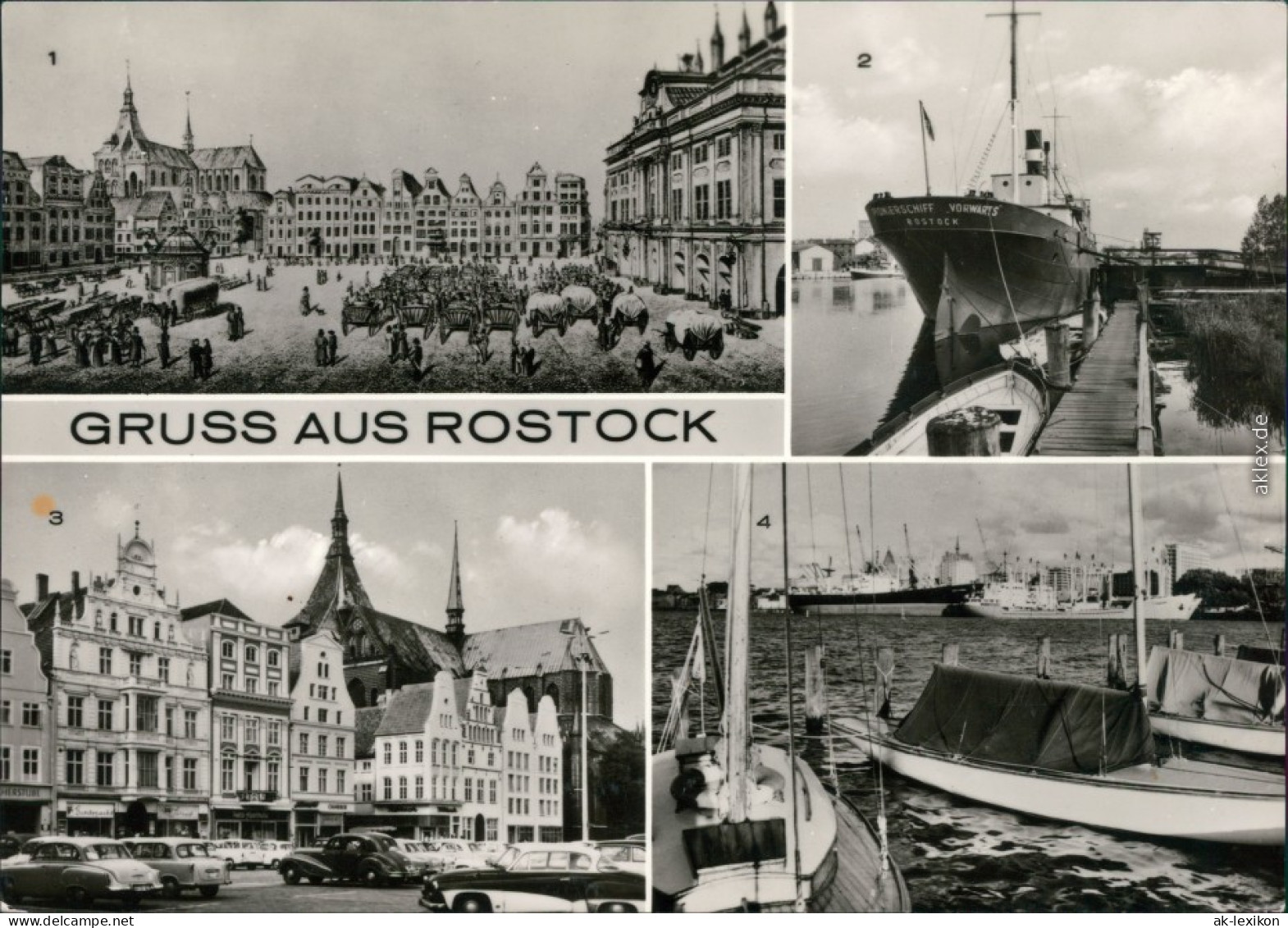 Rostock Kulturhistorisches Museum, Pionierschiff "Vorwärts", Giebelwand 1977 - Rostock