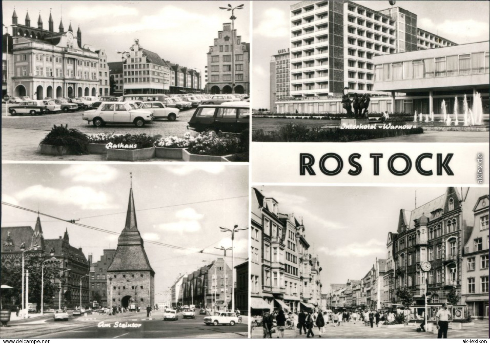 Rostock Rathaus, InterHotel Warnow, Kröpeliner Straße, Steintor 1977 - Rostock