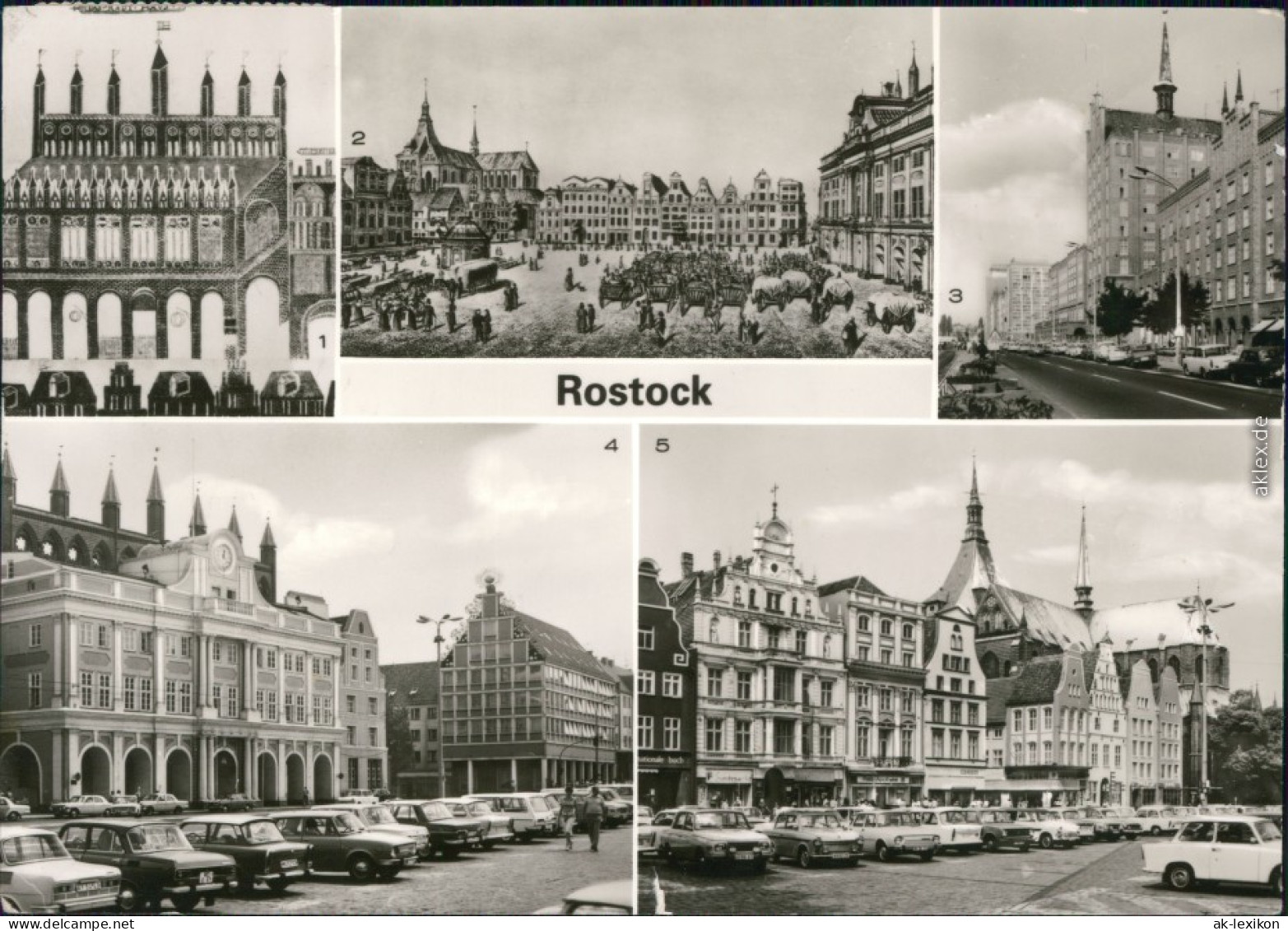 Rostock Das Radt Haus, Neuer Markt - Marktplatz - Ernst-Thälmann-Platz, 1981 - Rostock