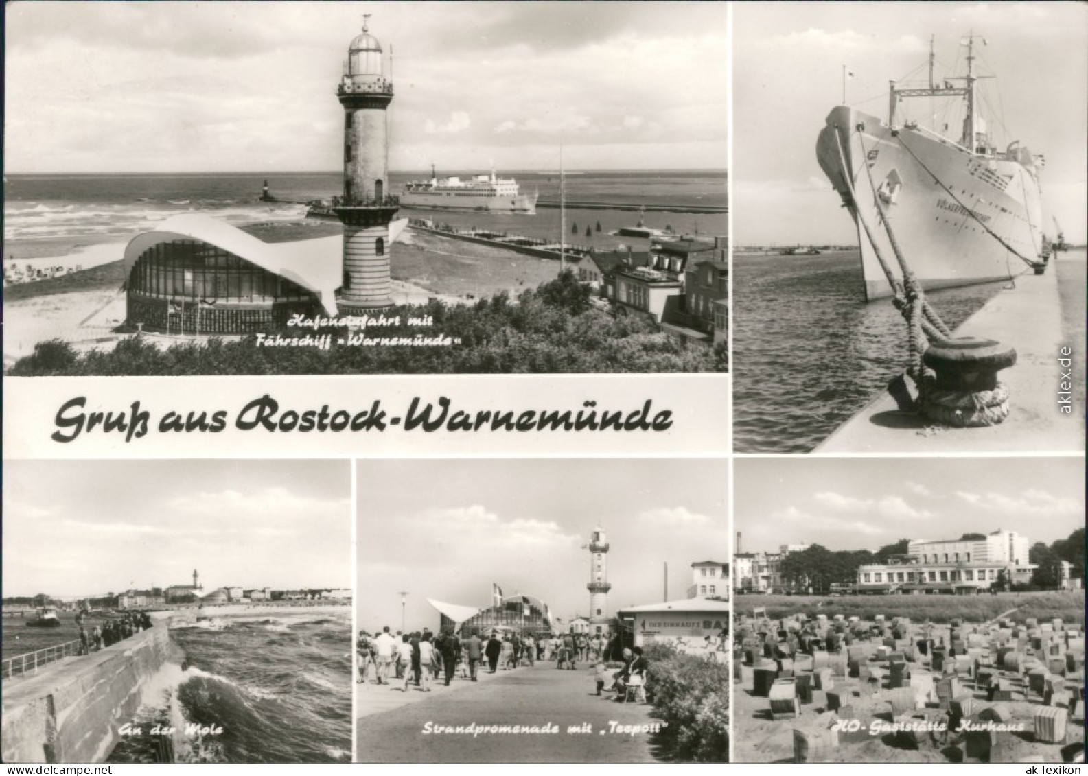 Rostock Gaststätte Teepott Und  Strandpromenade, HO-Gaststätte Kurhaus 1978 - Rostock