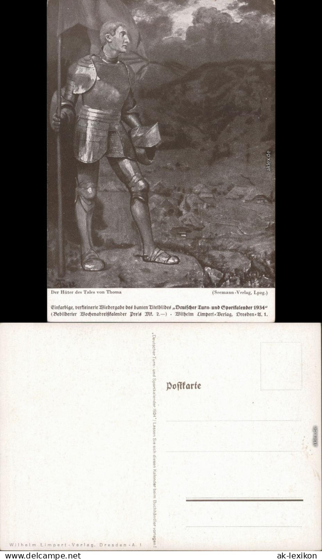  Deutscher Turn- Und Sportlerkalender - Der Hüter Des Thales Von Thoma 1934 - Unclassified