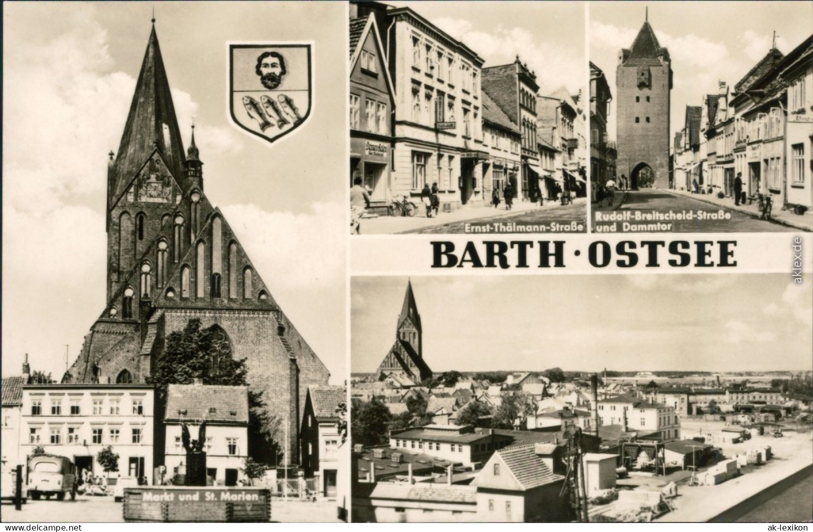 Barth Markt Mit St. Marien Kirche, Ernst-Thälmann-Straße 1970 - Barth