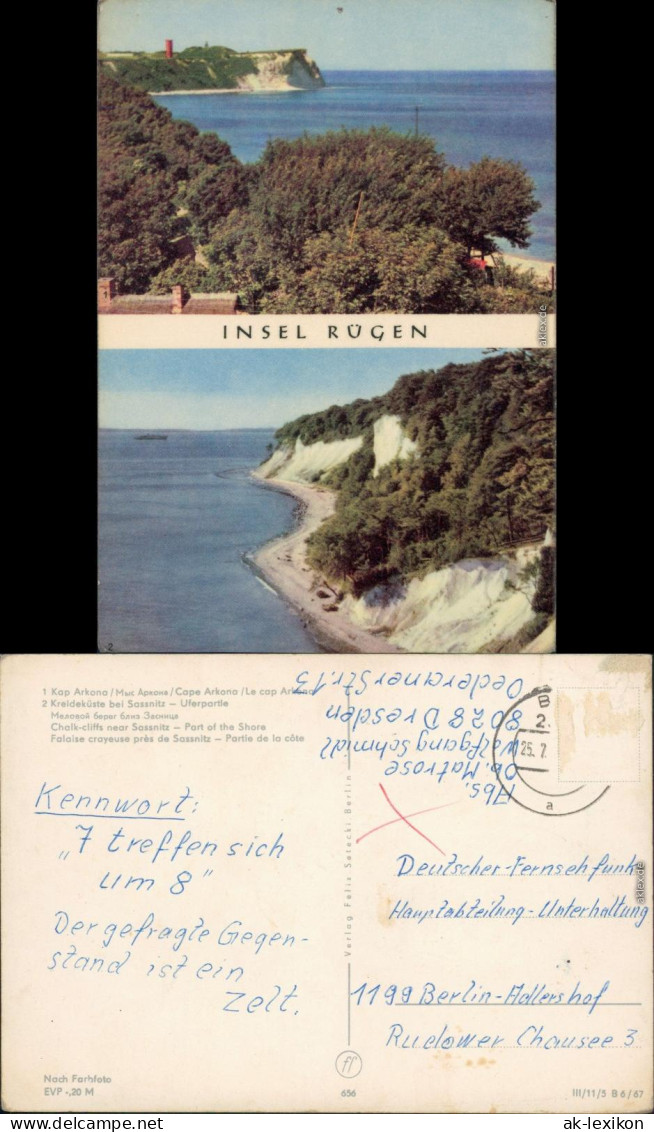 Ansichtskarte Putgarten Kap Arkona, Wissower Klinken 1967 - Sassnitz