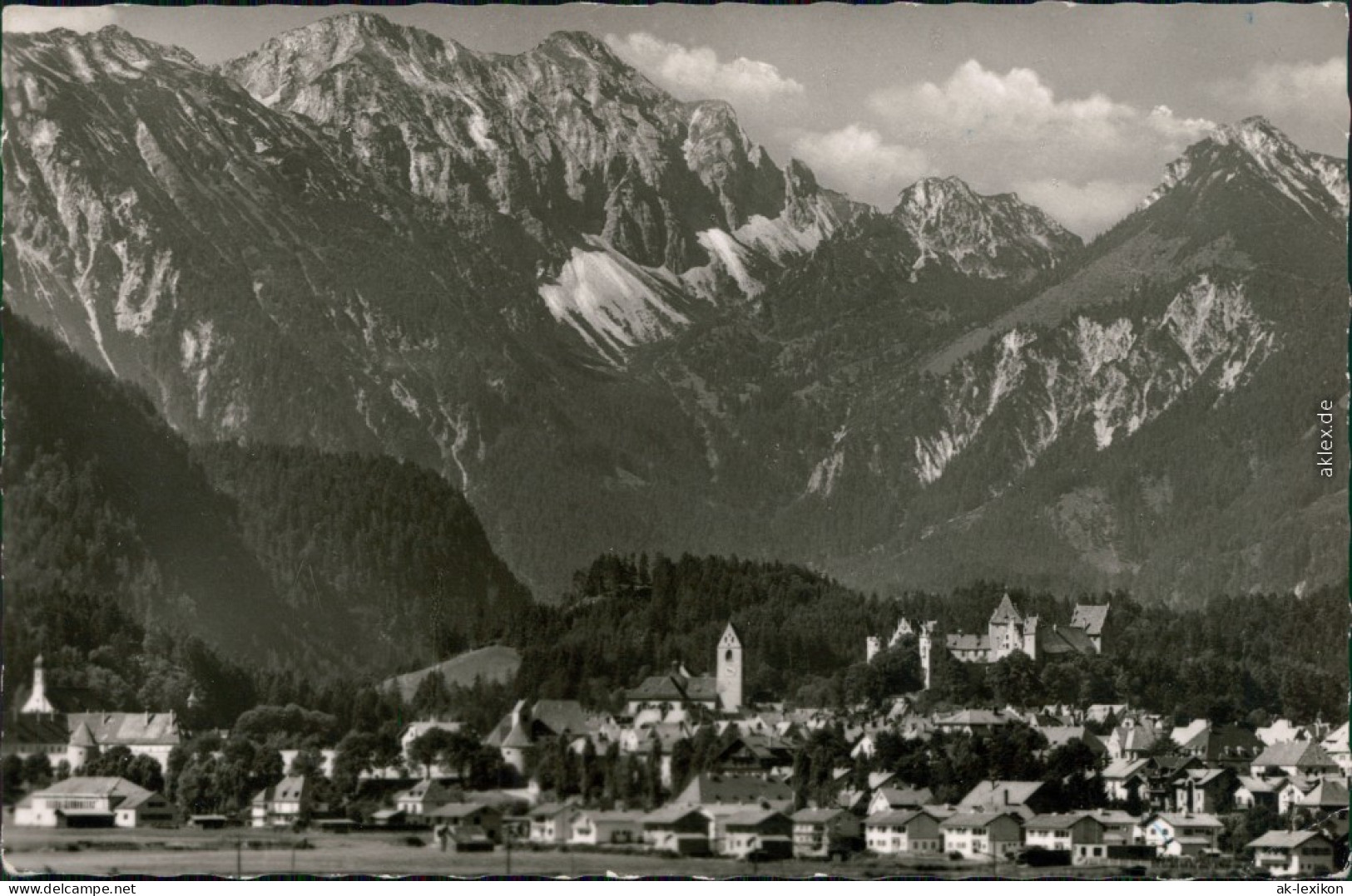 Ansichtskarte Füssen Panorama-Ansicht 1957 - Füssen