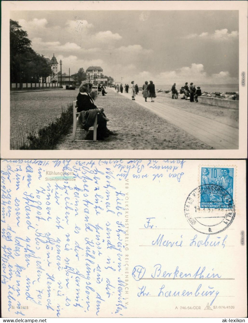 Ansichtskarte Kühlungsborn Strandpromenade 1954 - Kuehlungsborn