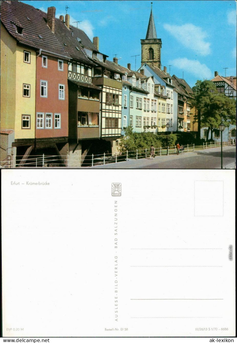 Ansichtskarte Erfurt Krämerbrücke 1970 - Erfurt