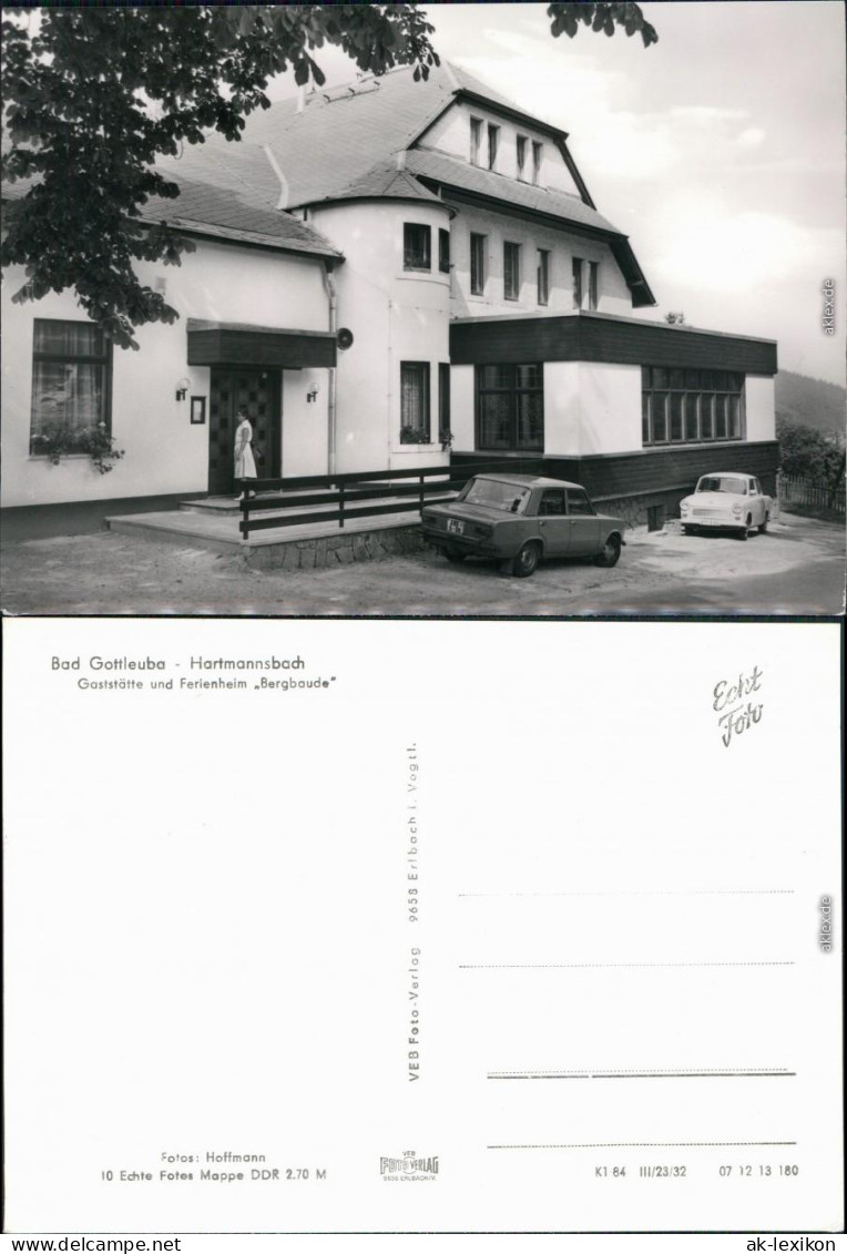 Hartmannsbach -Bad Gottleuba-Berggießhübel Gaststätte  Außenansicht 1984 - Bad Gottleuba-Berggiesshuebel