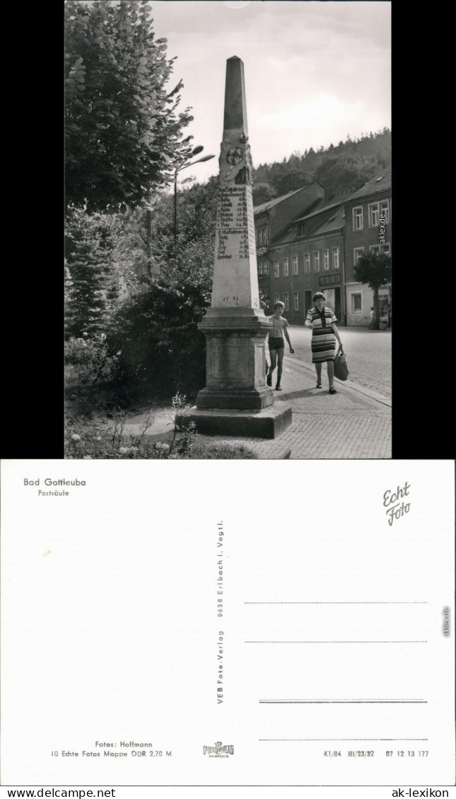 Ansichtskarte Bad Gottleuba-Bad Gottleuba-Berggießhübel Postsäule 1984 - Bad Gottleuba-Berggiesshuebel