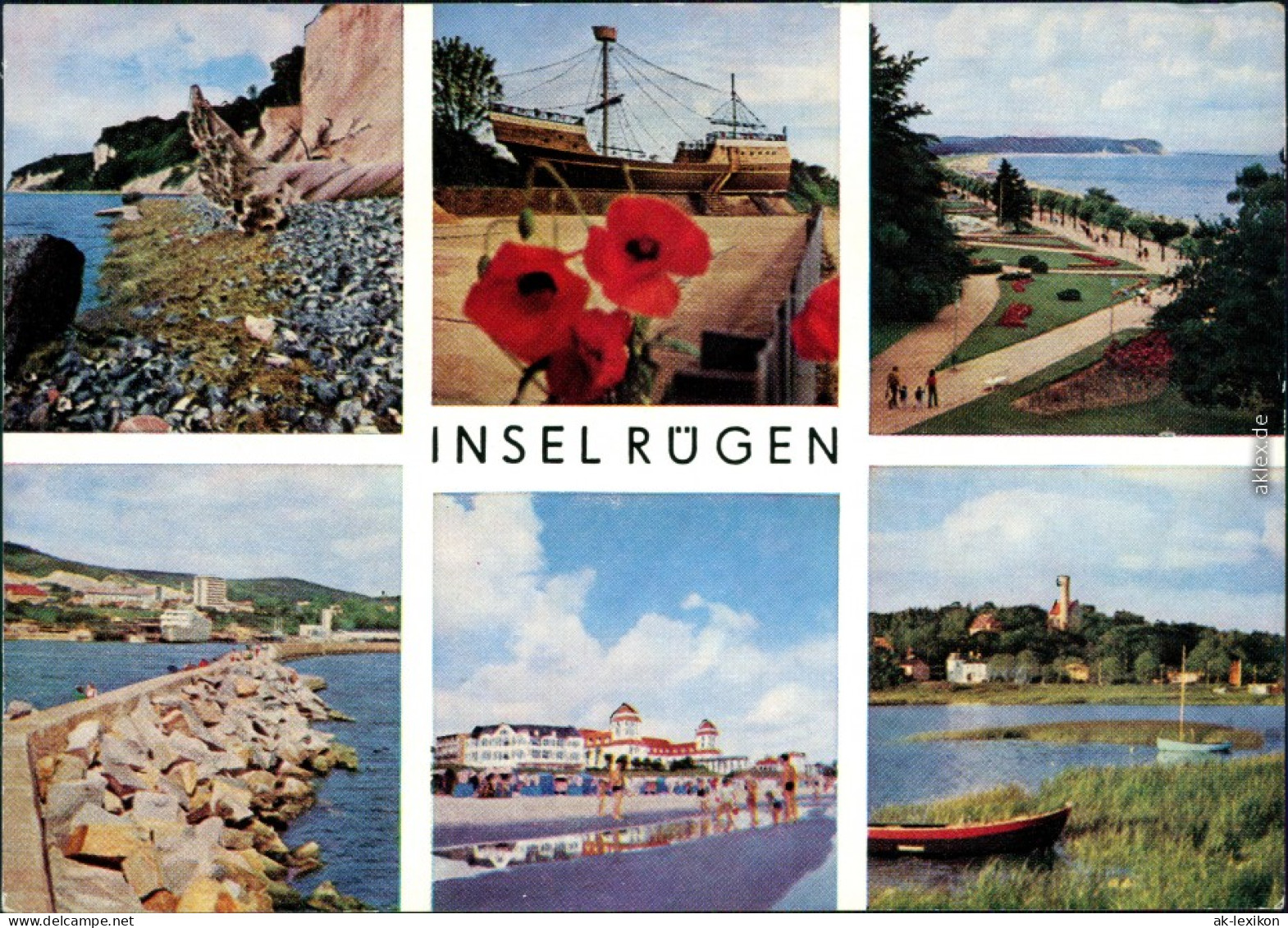 Göhren (Rügen) Insel Rügen: Wissower Klinken, Strandpromenade,   Steindamm 1985 - Sassnitz
