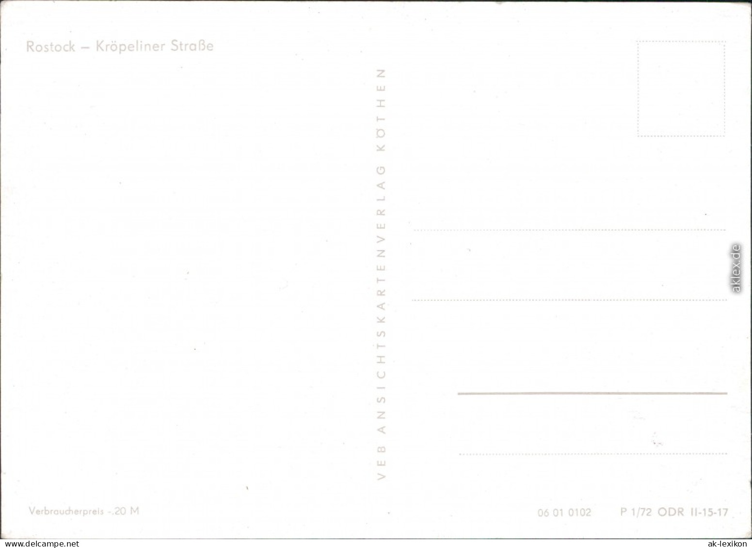 Ansichtskarte Rostock Kröpeliner Straße 1972 - Rostock