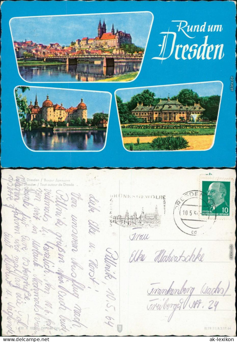 Pillnitz Schloss Albrechtsburg, Kgl. Jagdschloss, Schloss Pillnitz 1964 - Moritzburg