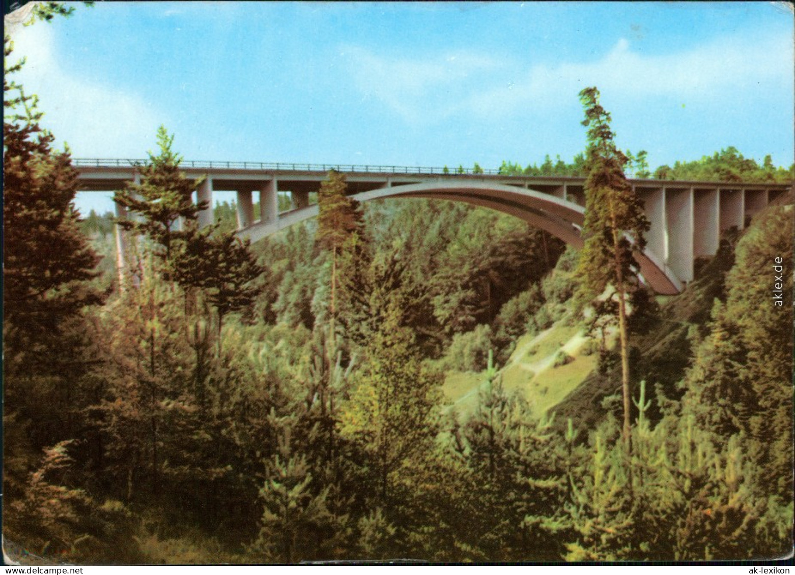 Ansichtskarte Hermsdorf (Thüringen) Brücke Teufelstal/Teufelstalbrücke 1976 - Hermsdorf