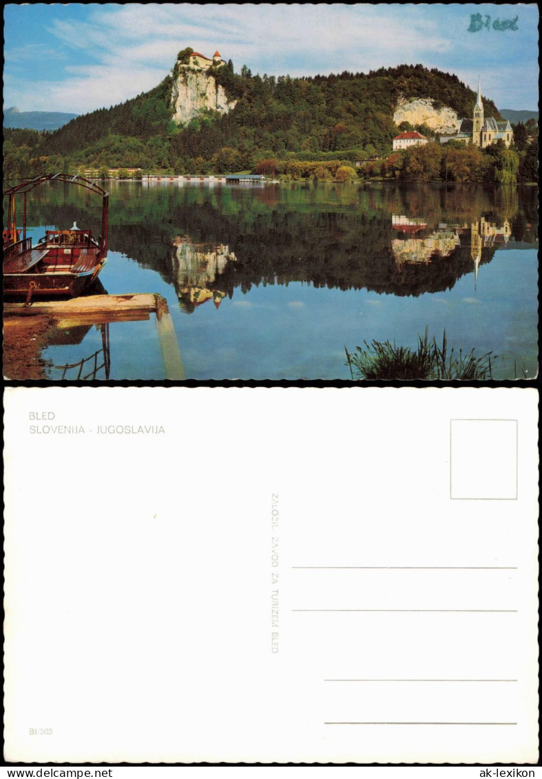 Postcard Bled Veldes Partie Am See Mit Bootsanleger 1968 - Slovénie