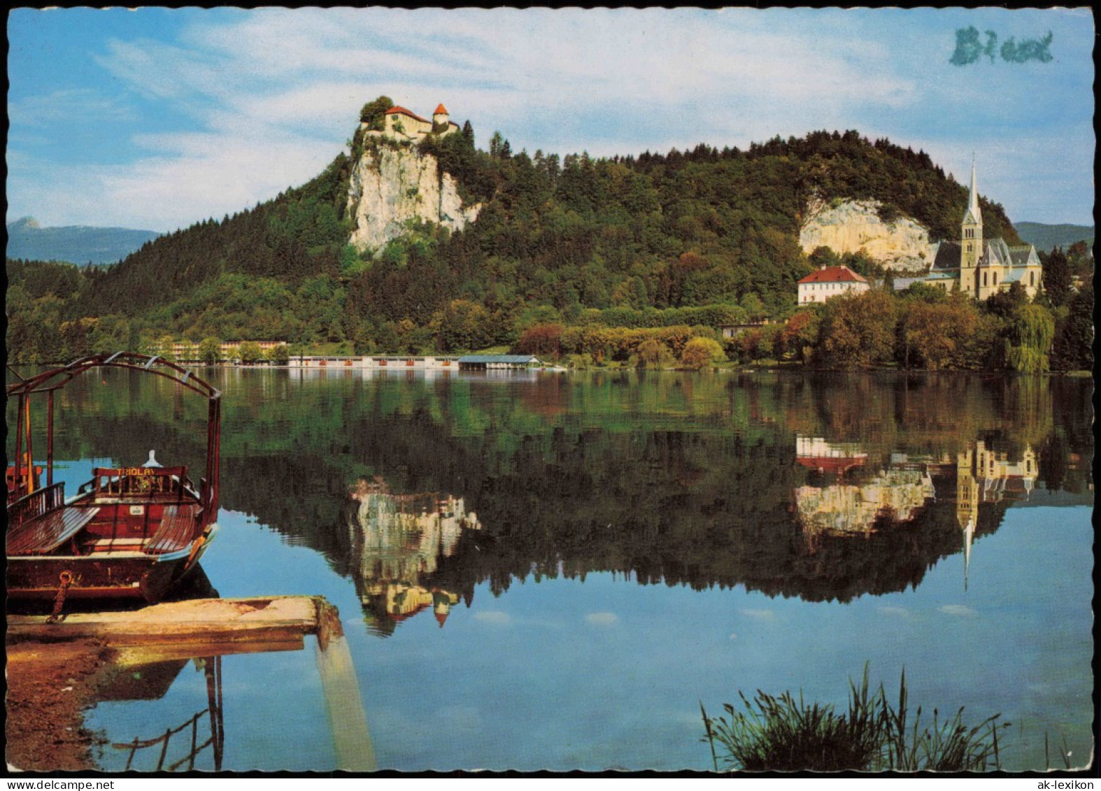 Postcard Bled Veldes Partie Am See Mit Bootsanleger 1968 - Slovénie