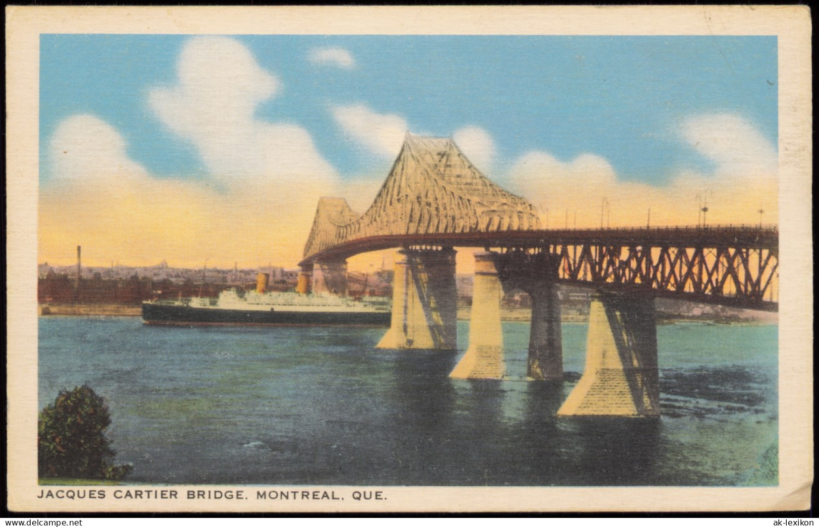 Postcard Montreal JACQUES CARTIER BRIDGE 1947 - Montreal