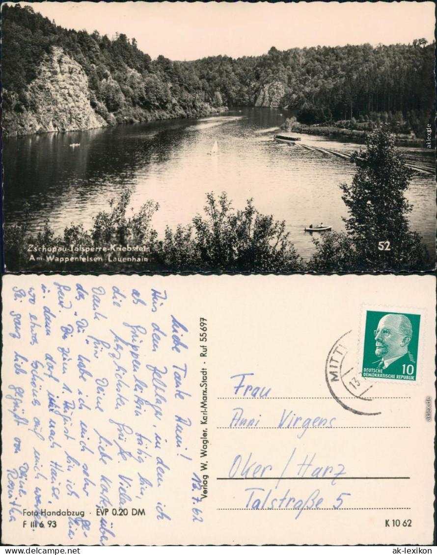 Lauenhain-Mittweida Talsperre Kriebstein / Zschopautalsperre 1962 - Mittweida
