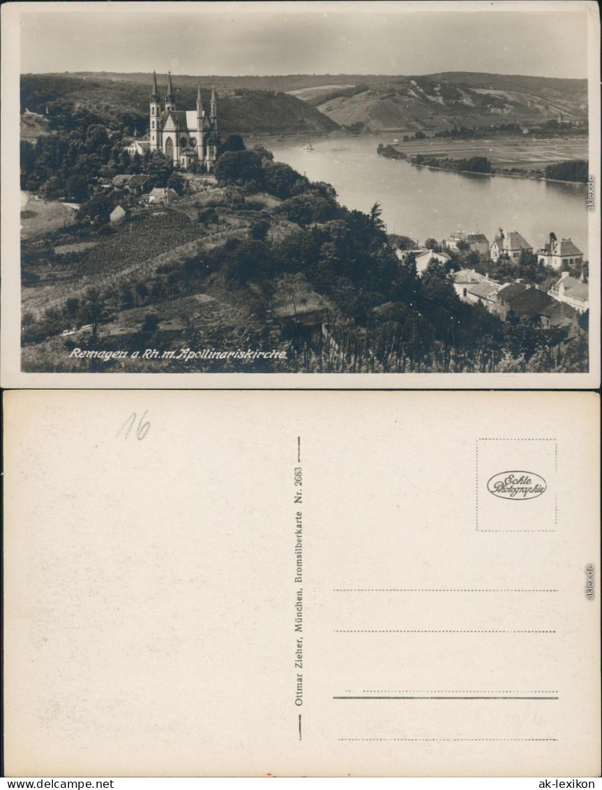 Ansichtskarte Remagen Apollinariskirche 1929 - Remagen
