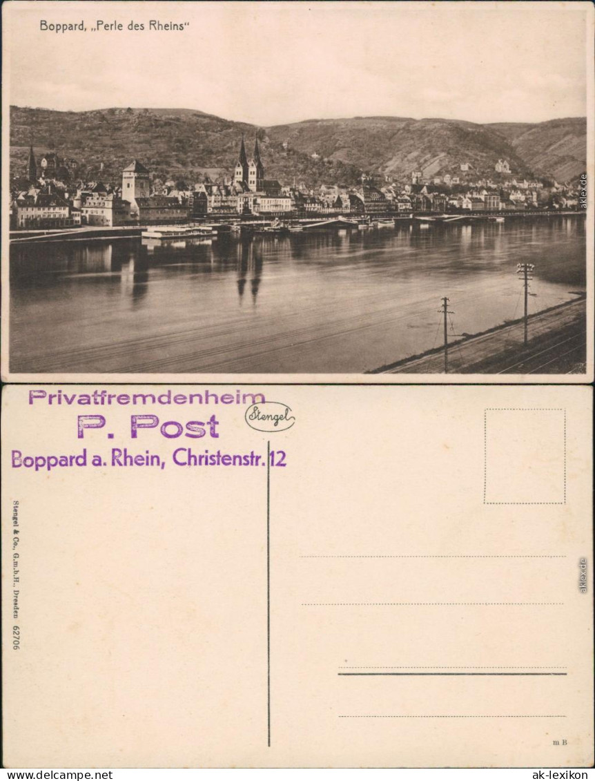 Ansichtskarte Boppard Panorama-Ansicht - Perle Des Rheins 1928 - Boppard