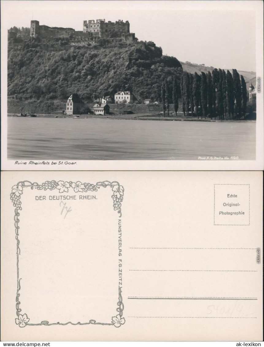 Ansichtskarte Sankt Goar Am Rhein Burgruine Rheinfels 1934 - St. Goar
