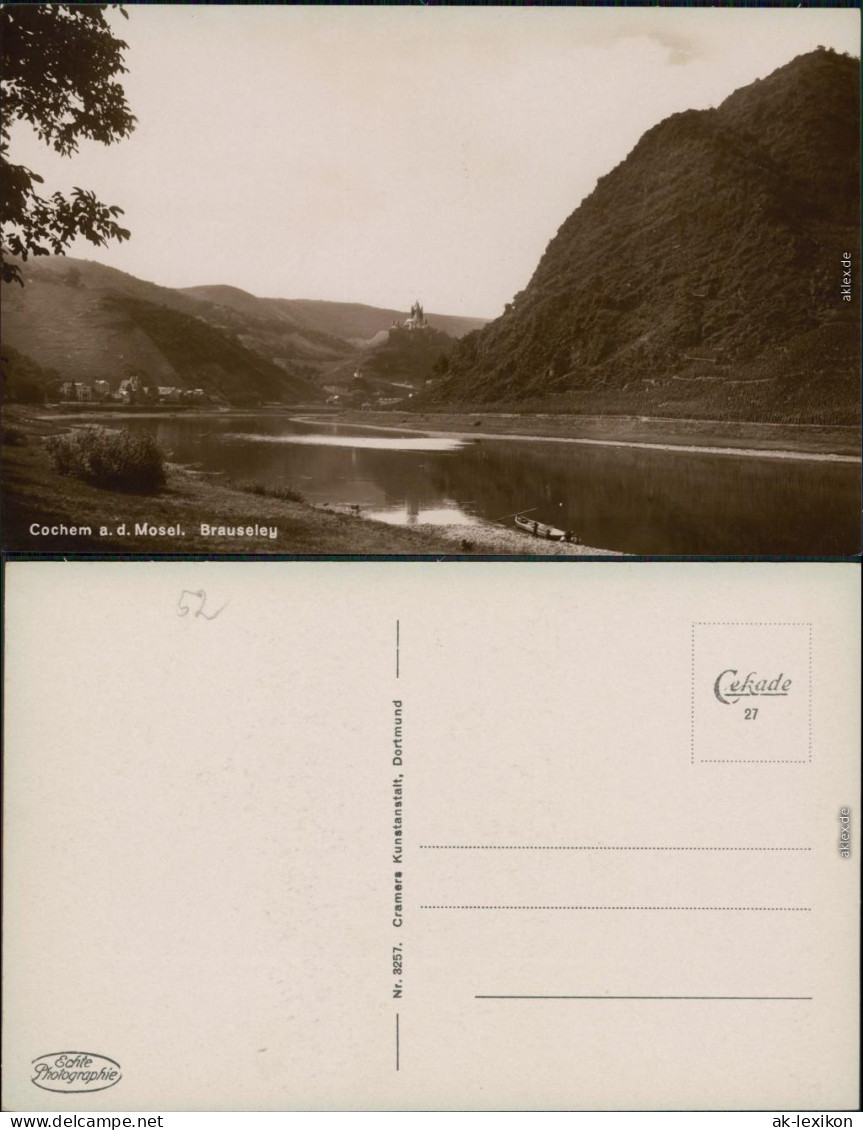 Ansichtskarte Cochem Kochem Panorama-Ansicht - Brauseley 1930 - Cochem