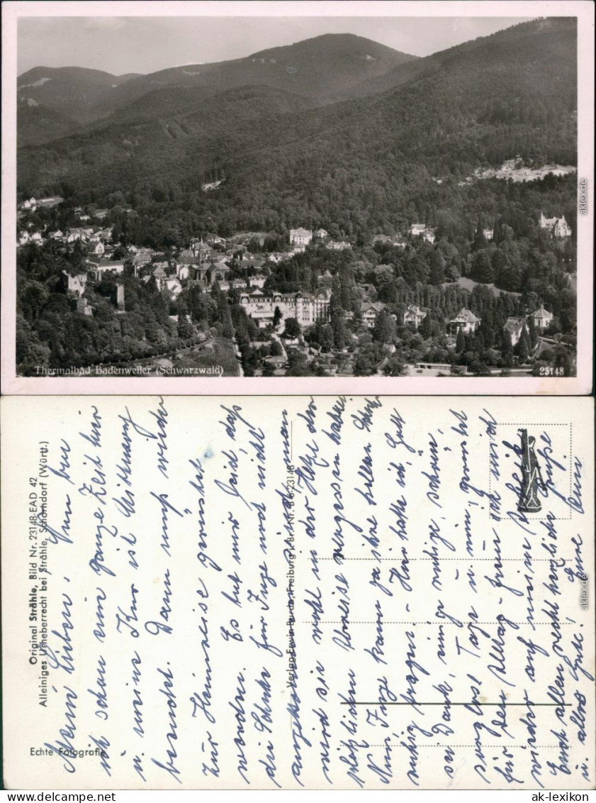 Ansichtskarte Badenweiler Panorama-Ansicht 1930 - Badenweiler