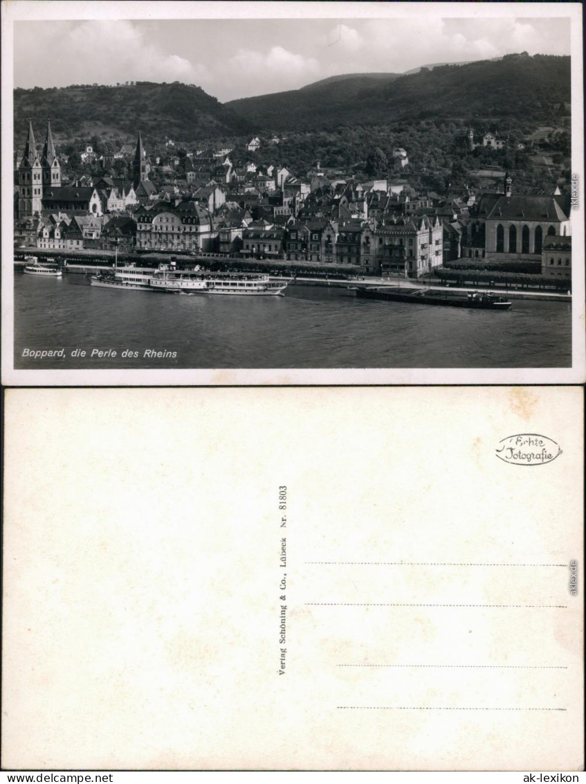 Boppard Panorama-Ansicht - Die Perle Des Rheins - Mit Dampfer 1932 - Boppard