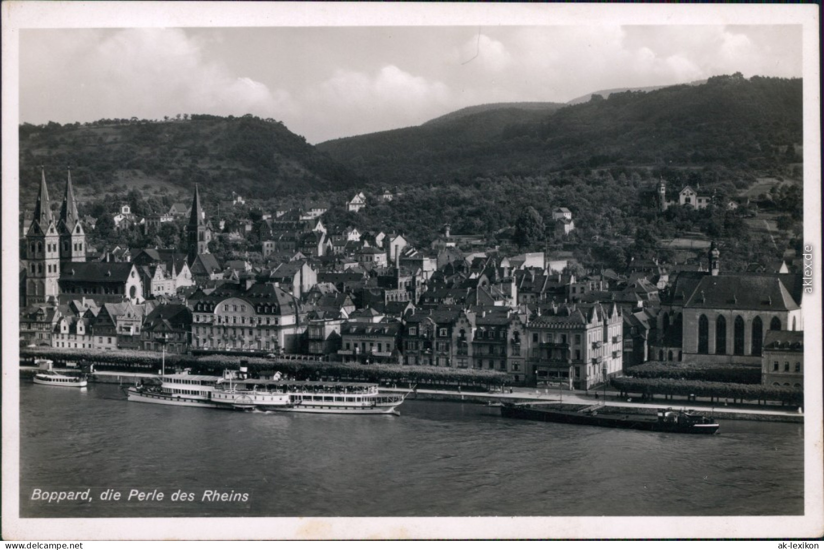 Boppard Panorama-Ansicht - Die Perle Des Rheins - Mit Dampfer 1932 - Boppard