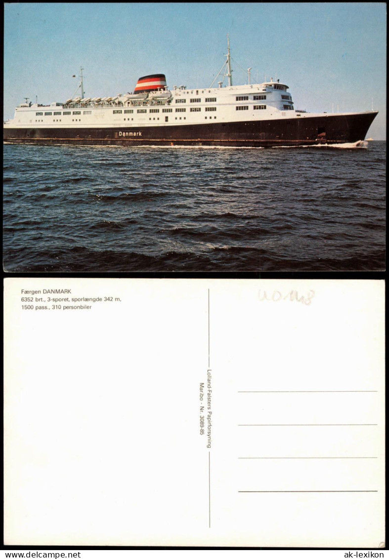 Ansichtskarte  Schiff Schifffahrt - Fähre Færgen DANMARK 1993 - Fähren