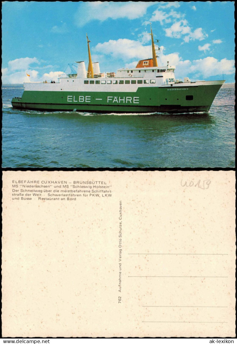 Schiffe Schifffahrt Fähren ELBEFÄHRE CUXHAVEN - BRUNSBÜTTEL 1981 - Ferries