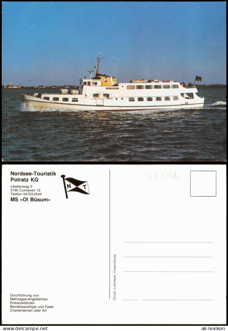 Fahrgastschiffe Personenschiffahrt Nordsee-Touristik Potratz KG MS OI Büsum 1988 - Traghetti