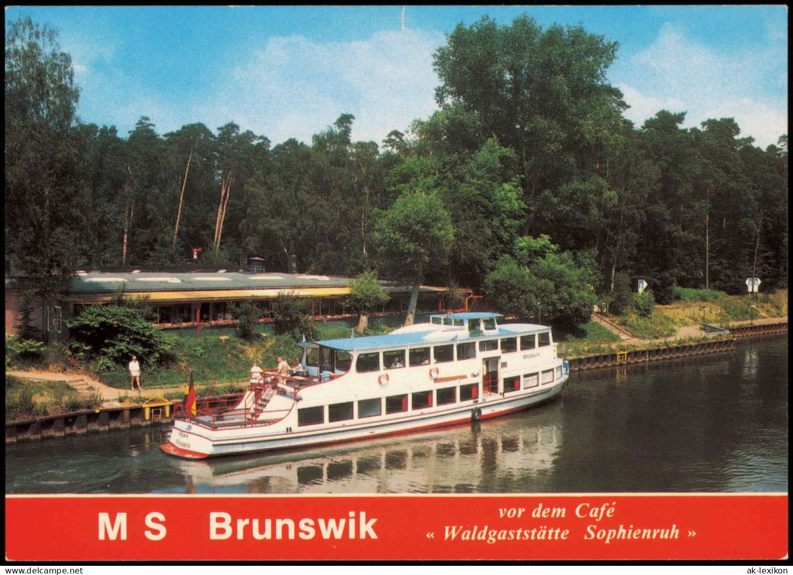 Fahrgastschiff  MS Brunswik Cafe Sophienruh Braunschweig Peine 1979 - Traghetti