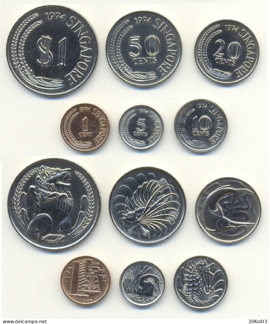 Singapore Set Coins 1974 Circulated Coin, Good TB Circulé - Singapur