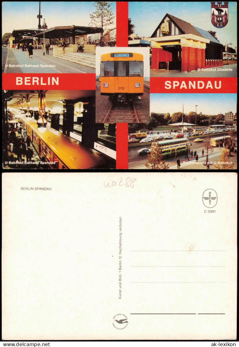 Ansichtskarte Spandau-Berlin U-Bahn-Stationen Bahnhof 5 Bild 1983 - Spandau