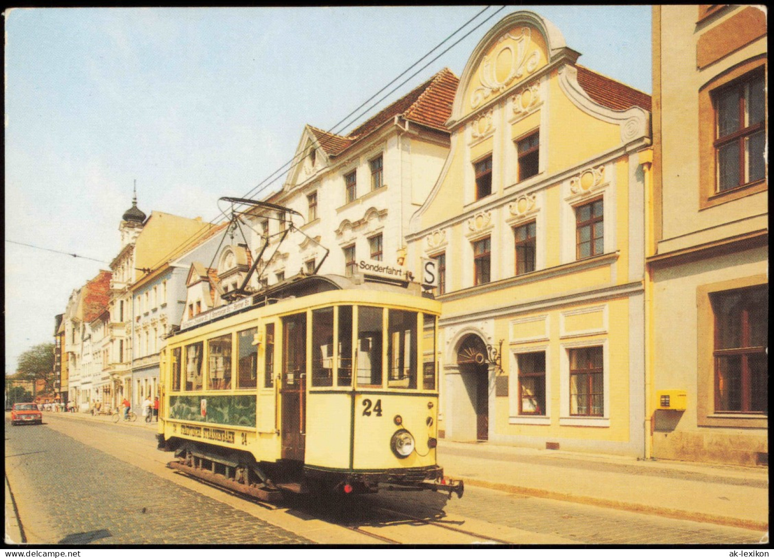 Ansichtskarte Cottbus Altmarkt Historische Straßenbahn 1989 - Cottbus