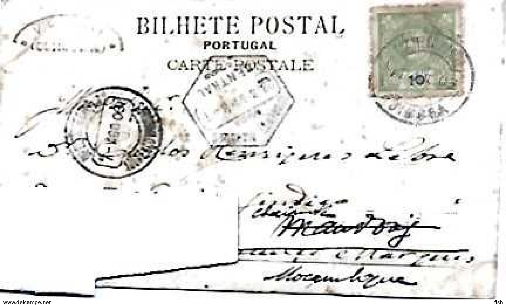 Portugal & Marcofilia, Coimbra, Vista Do Almegue,  Lourenço Marques Moçambique 1903 (2) - Lettres & Documents