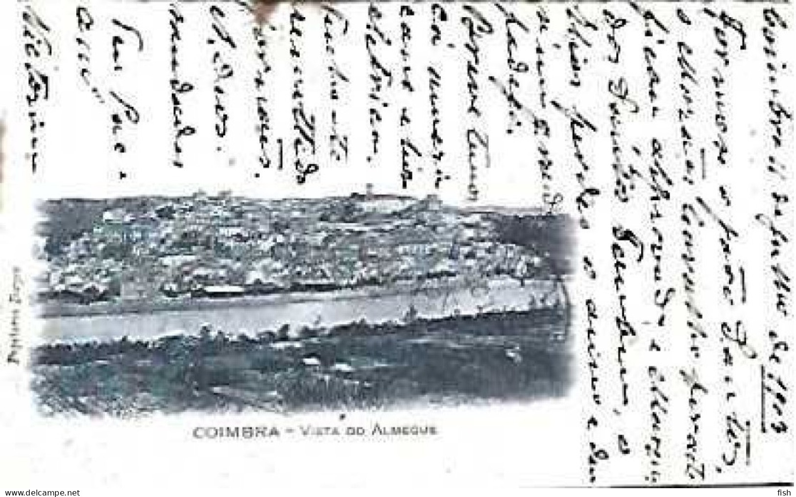 Portugal & Marcofilia, Coimbra, Vista Do Almegue,  Lourenço Marques Moçambique 1903 (2) - Coimbra