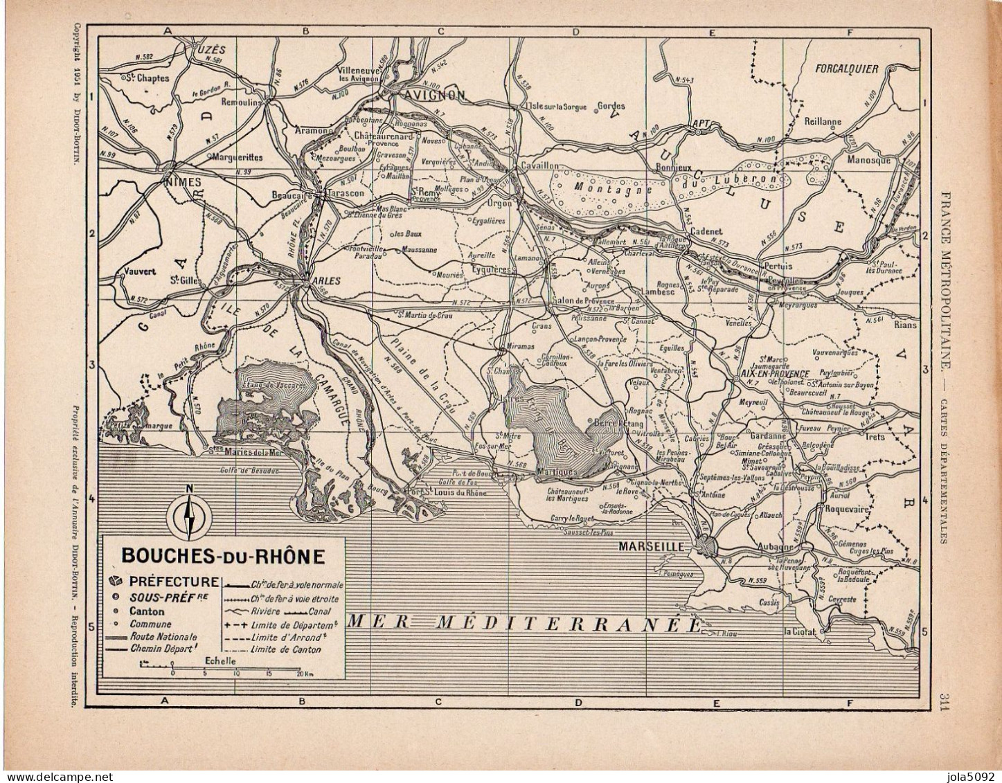 Carte Du Département Des Bouches-du-Rhône - Cartes Géographiques