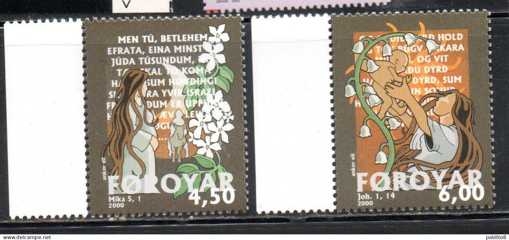 FAEROER FAROE ISLANDS Féroé Faroer Føroyar 2000 CHRISTMAS NATALE NOEL WEIHNACHTEN NAVIDAD COMPLETE SET SERIE MNH - Faroe Islands