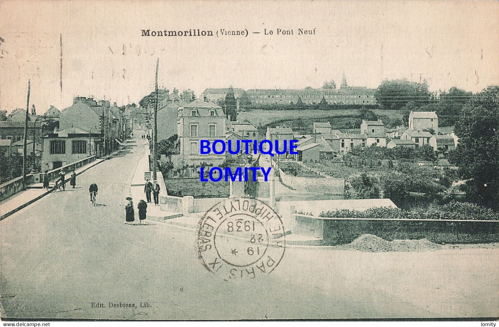 86 Montmorillon Le Pont Neuf CPA Cachet 1938 - Montmorillon