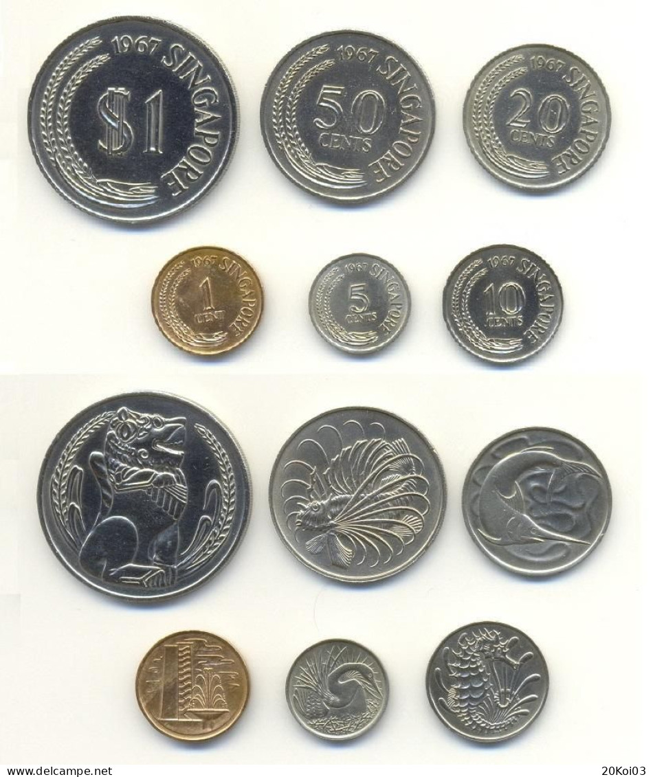 Singapore Set Coins 1967 Circulated Coin_Good B Circulé - Singapour